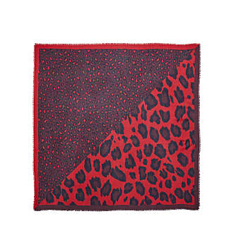 Jaguar print twilly band, red