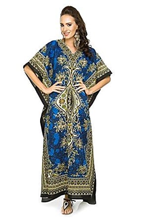 Mode Kleider Kaftane NEU Damen L Handbestickter Marokkanischer Leinen-Kaftan 