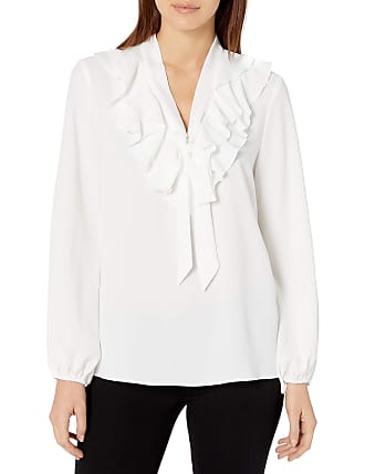 women's long sleeve ruffle blouse