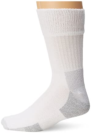 Dr. Scholls Mens 2 Pack Non-Binding Diabetes and Circulatory Odor Resistant Crew Socks, White, Shoe Size: 13-15