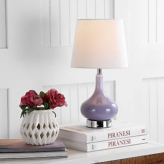 small purple table lamp