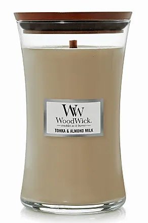 WoodWick Large Hourglass Candle, Smoked Walnut/Mpl - Premium Soy Blend Wax,  Pluswick Innovation Wood Wick, Made in USA