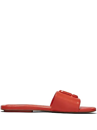 Schutz Ameena Snakeskin T-Strap Sandals - Red Sandals, Shoes - CHA987784