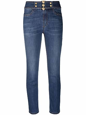 Versace Jeans Couture high-waisted cropped jeans - women - Cotton/Spandex/Elastane/Polyester - 38 - Blue