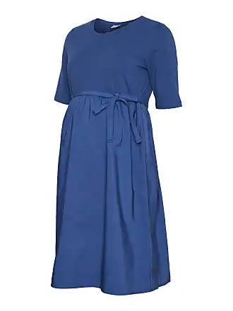 MAMALICIOUS Women's Mlhelen Tess SS JRS Midi Dress 2f A. Maternity, Azure  Blue, XS : : Fashion