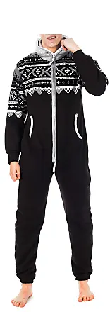 Men's Unisex Adult Onesie One Piece Non Footed Plain Pajama Playsuit  Jumpsuit 