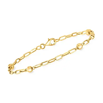 Ross-Simons - 18kt Gold Over Sterling Large Paper Clip Link Bracelet. 7