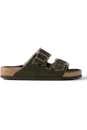 Birkenstock Arizona Shearling big-buckle Sandals - Farfetch