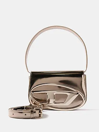 Diesel 1DR Shoulder Bag Mirrored Leather Red in Mirrored Leather