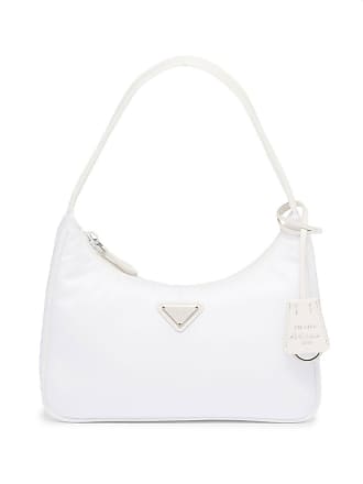 Prada - Women's Small Padded Re-Nylon Shoulder Bag - White - Synthetic