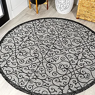 Jonathan Y Charleston Vintage Filigree Textured Weave Indoor/Outdoor Teal/Gray 3 ft. x 5 ft. Area Rug