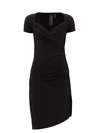 Norma Kamali Sweetheart-neck Draped Jersey Dress - Womens - Black