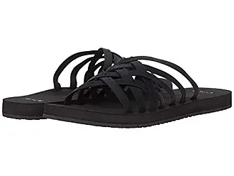Sanuk Women's Fraidy Slide Sandals US Size 7 Black Cushy Strappy