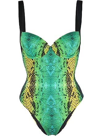 Lime green store snakeskin bathing suit