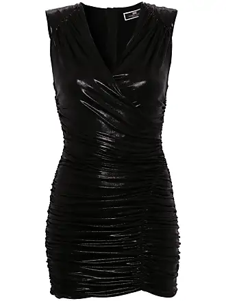 Elisabetta Franchi sequinned asymmetric midi dress - Black