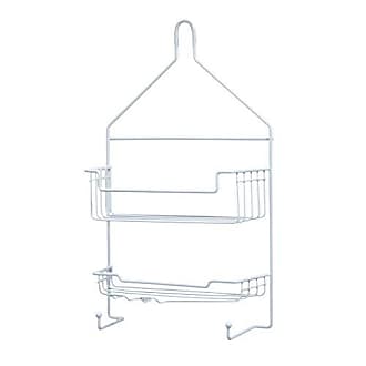 Kenney 4-Pocket Hanging Mesh Suction Shower Organization Caddy, White