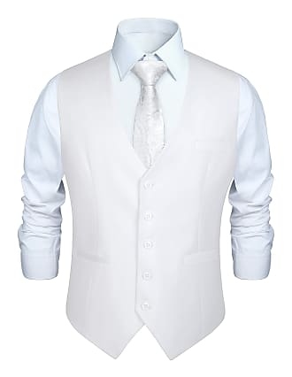 Men's Scroll Wedding Groom Waistcoat 50" Cravat & Hankie Set Size 36"