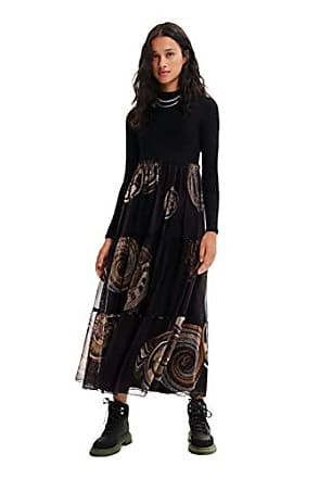 QinMM Damen Retro Langarm Casual Kleid V-Ausschnitt Loose Pocket Kleid Stilvolles Kleid Daily Shopping Kleid Schwarz Blau Rot Weiß M-3XL 