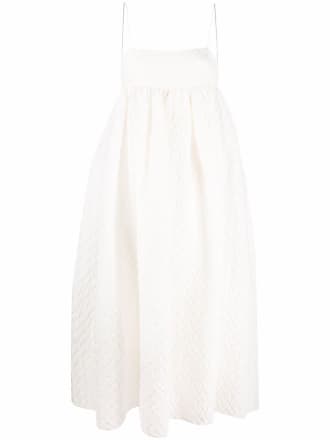 Cecilie Bahnsen Beth plissé empire-line dress - women - Linen/Flax/Polyamide - 10 - White