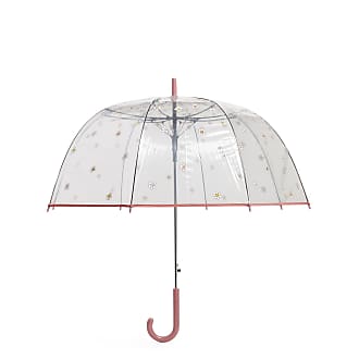 48" Arc Birds of Paradise Print Auto-Open Umbrella RainStoppers Rain/Sun UV 