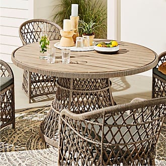 Gartentisch Metalltisch Esstisch Gartenmöbel Tisch ROMA 90x160cm braun beige 