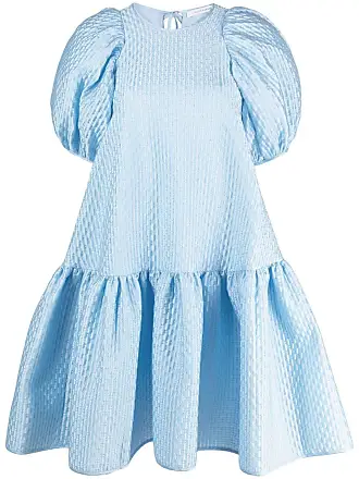 Cecilie Bahnsen Camden ruffled puff-sleeve dress - Blue