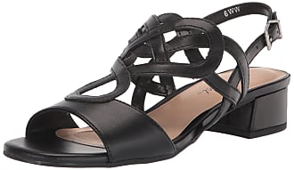 Easy Street Womens Catrin Block Heel Sandal Heeled, Black, 9.5 X-Wide