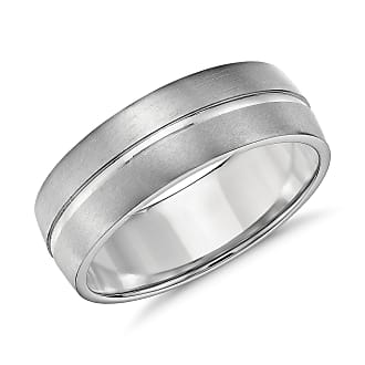 Blue Nile Single Rail Comfort Fit Wedding Ring in Platinum (7mm)