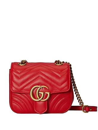 Gucci Queen Margaret Leather Shoulder Bag - Womens - Red Multi