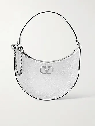 Valentino Garavani Rockstud-detailing metallic shoulder bag - Silver