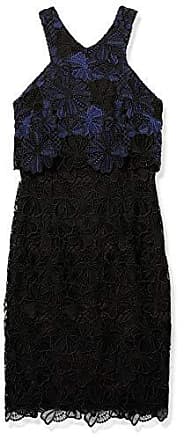 Trina Turk Womens Miranda Dress, Black/Blue Aster, 10