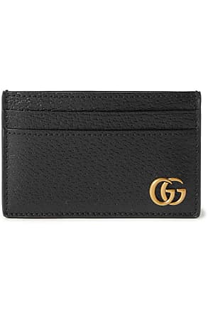 Gucci - Webbing-Trimmed Full-Grain Leather Cardholder - Men - Black Gucci