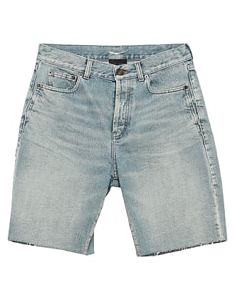 Pantaloncino di jeansSaint Laurent in Denim di colore Blu Donna Abbigliamento da Shorts da Mini shorts 
