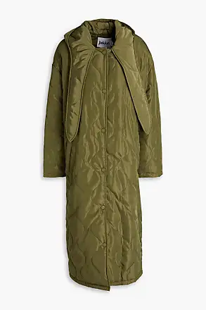 Quilted shell hooded coat