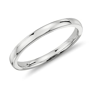 Blue Nile Low Dome Comfort Fit Wedding Ring in Platinum (2mm)