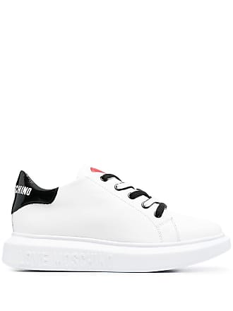 love moschino lace up trainers