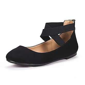 DREAM PAIRS Womens Sole_Stretchy Fashion Elastic Ankle Straps Flats Shoes 