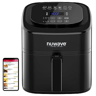 Nuwave 6-quart Brio Healthy Digital Air Fryer with One-Touch Digital  Controls, 6 Preset Menu Functions & Removable Divider Insert, Black