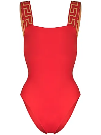 Versace red La greca bodysuit - Tops