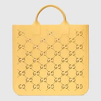 Children's GG tote bag in green rubber