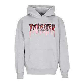 Thrasher hoodie hotsell dam grå