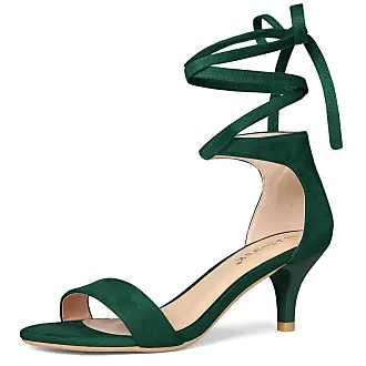 Emerald green hot sale kitten heels