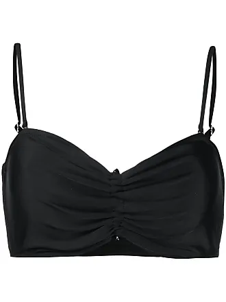 8 By YOOX RECYCLED POLY COLOR-BLOCK CROSS BRA, Black Women's Top