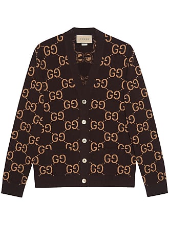 Gucci Brown Logo Jacquard Cotton Double Breasted Blazer M Gucci