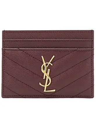 Ysl card discount holder red