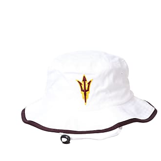 MENS WHITE MANVEL EMBROIDERY BUCKET HAT