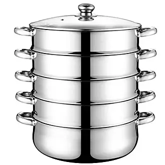 Stainless Steel Steamer Pot For Cooking 2-tier Steaming Pot With Ear For  Dumplings Vegetables Dishes