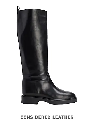 8 By YOOX LEATHER TALL BIKER BOOTS, Stivali Nero Donna