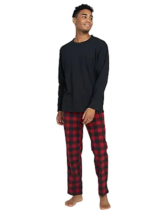LAPASA Men's Pajama Pants 100% Cotton Flannel Plaid Lounge Soft Warm  Sleepwear P