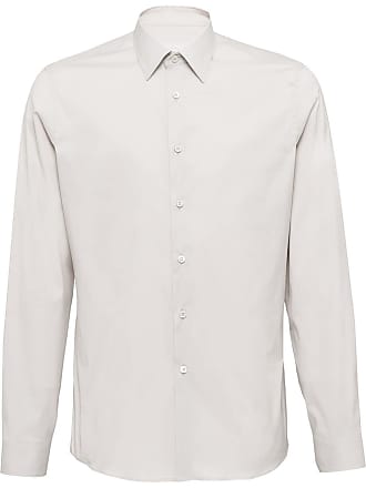 Prada slim-fit shirt - men - Spandex/Elastane/Cotton/Polyimide - 39 - White